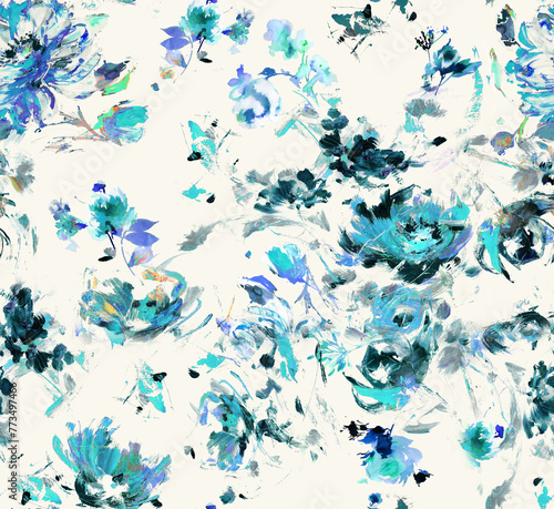 Flowers patterns. Seamless floral backdrop.