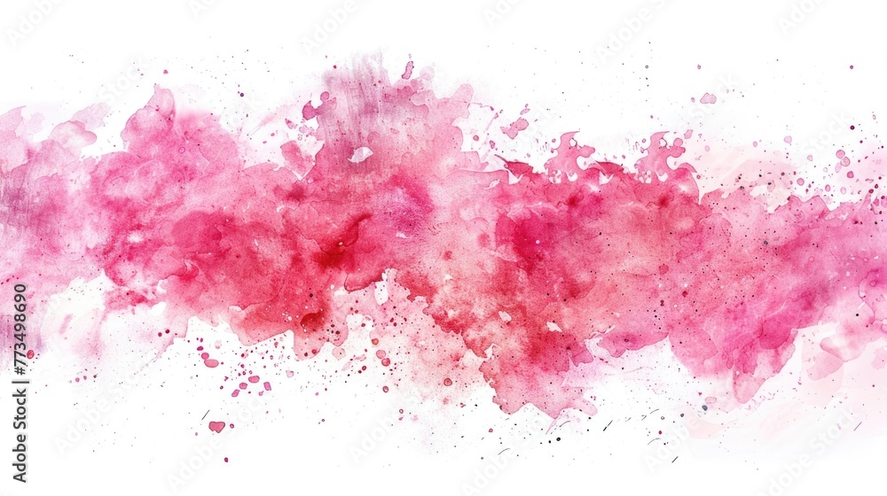 Beautiful pink cloud painted in watercolor, perfect for backgrounds or art prints