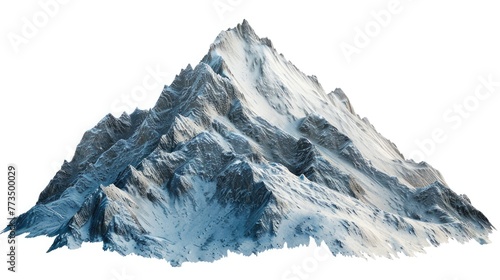Majestic snow-capped mountain peak, suitable for outdoor and nature themes © Fotograf