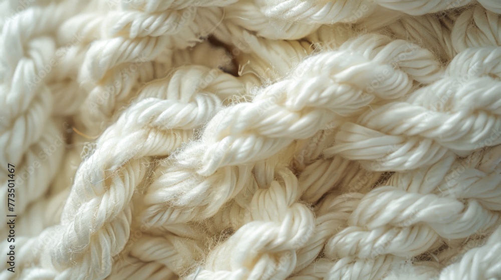 A close up of a pile of white yarn. Suitable for crafting projects A close up of a pile of white yarn. Suitable for crafting projects