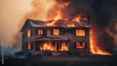 fire in bulding High quality image
