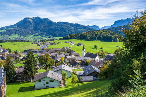 Village of Schwarzenberg in the Bregenzerwald, State of Vorarlberg, Austria