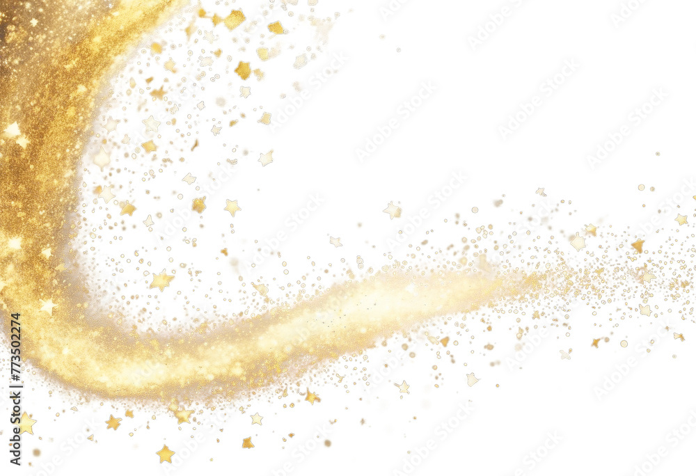 background. trail isolated Golden PNG. Magic particles sparkling wave confetti stars concept. transparent illustration. glitter dust abstract magical glittering particle spark sparkle disco f