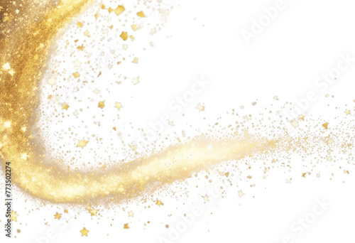 Obraz na płótnie background. trail isolated Golden PNG. Magic particles sparkling wave confetti stars concept. transparent illustration. glitter dust abstract magical glittering particle spark sparkle disco f w salonie
