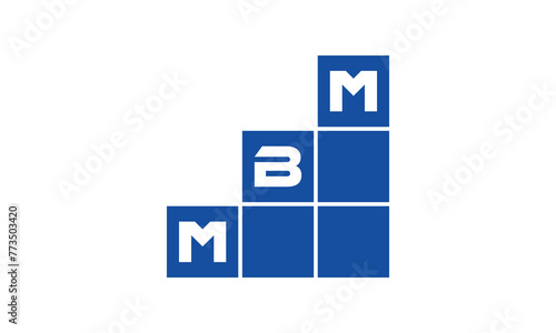 MBM initial letter financial logo design vector template. economics, growth, meter, range, profit, loan, graph, finance, benefits, economic, increase, arrow up, grade, grew up, topper, company, scale