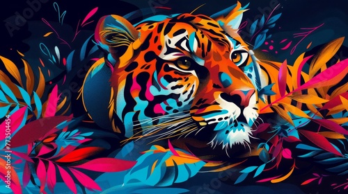 Bright and colorful animal poster.