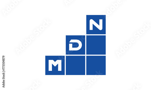 MDN initial letter financial logo design vector template. economics, growth, meter, range, profit, loan, graph, finance, benefits, economic, increase, arrow up, grade, grew up, topper, company, scale photo