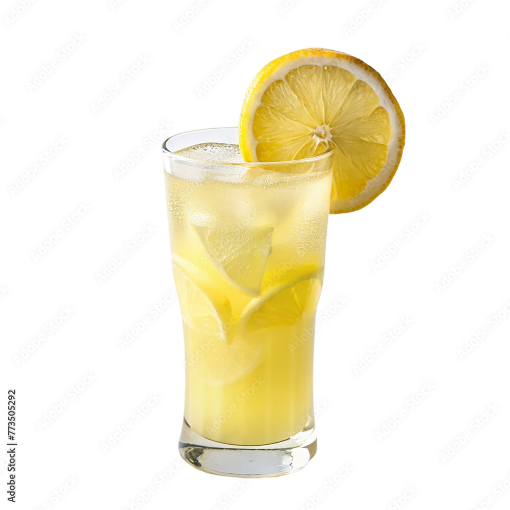 Glass of lemonade, isolated on transparent background. Glass of lemonade, isolated on transparent background.