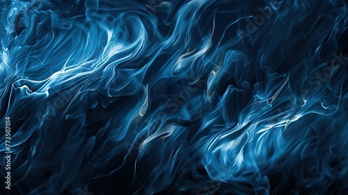 Enchanted azure mist on a dark canvas