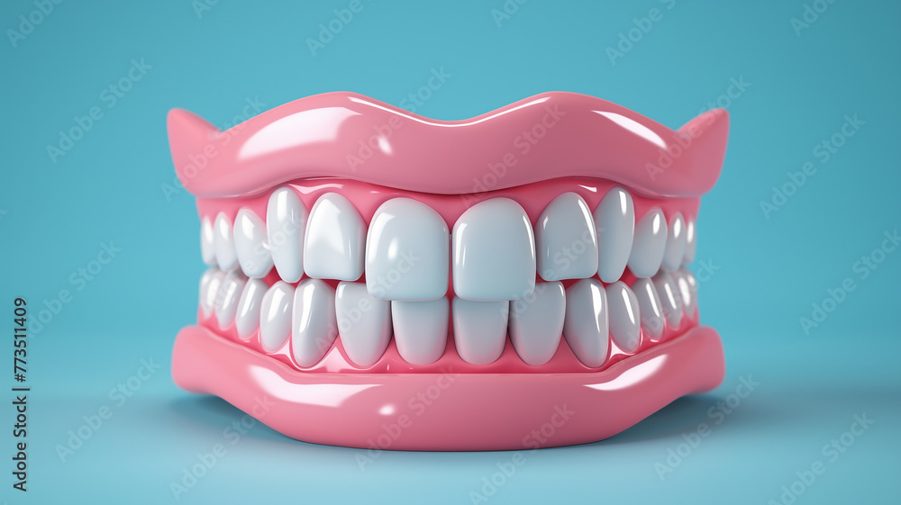 Obraz premium teeth and dental tools 3d