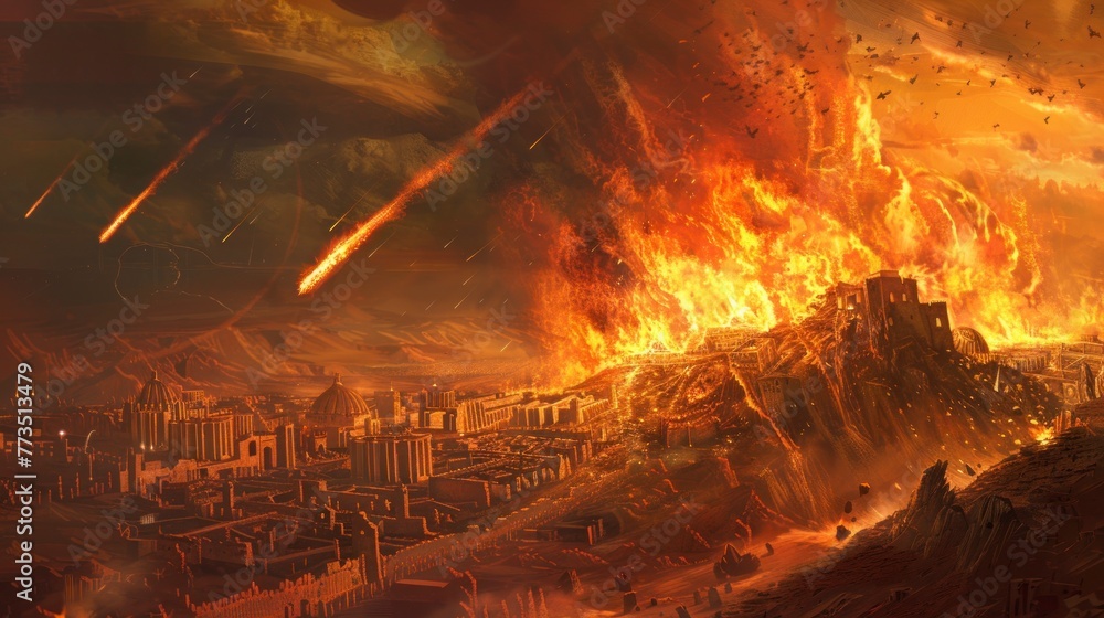 city ​​of sodom and gomorrah being destroyed