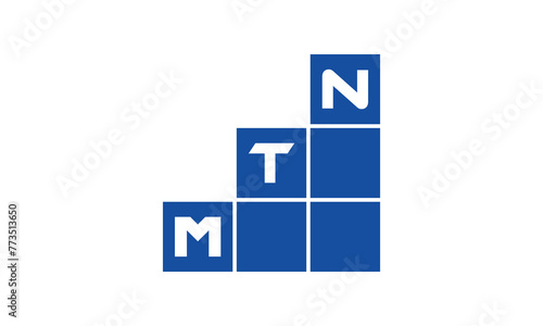 MTN initial letter financial logo design vector template. economics, growth, meter, range, profit, loan, graph, finance, benefits, economic, increase, arrow up, grade, grew up, topper, company, scale