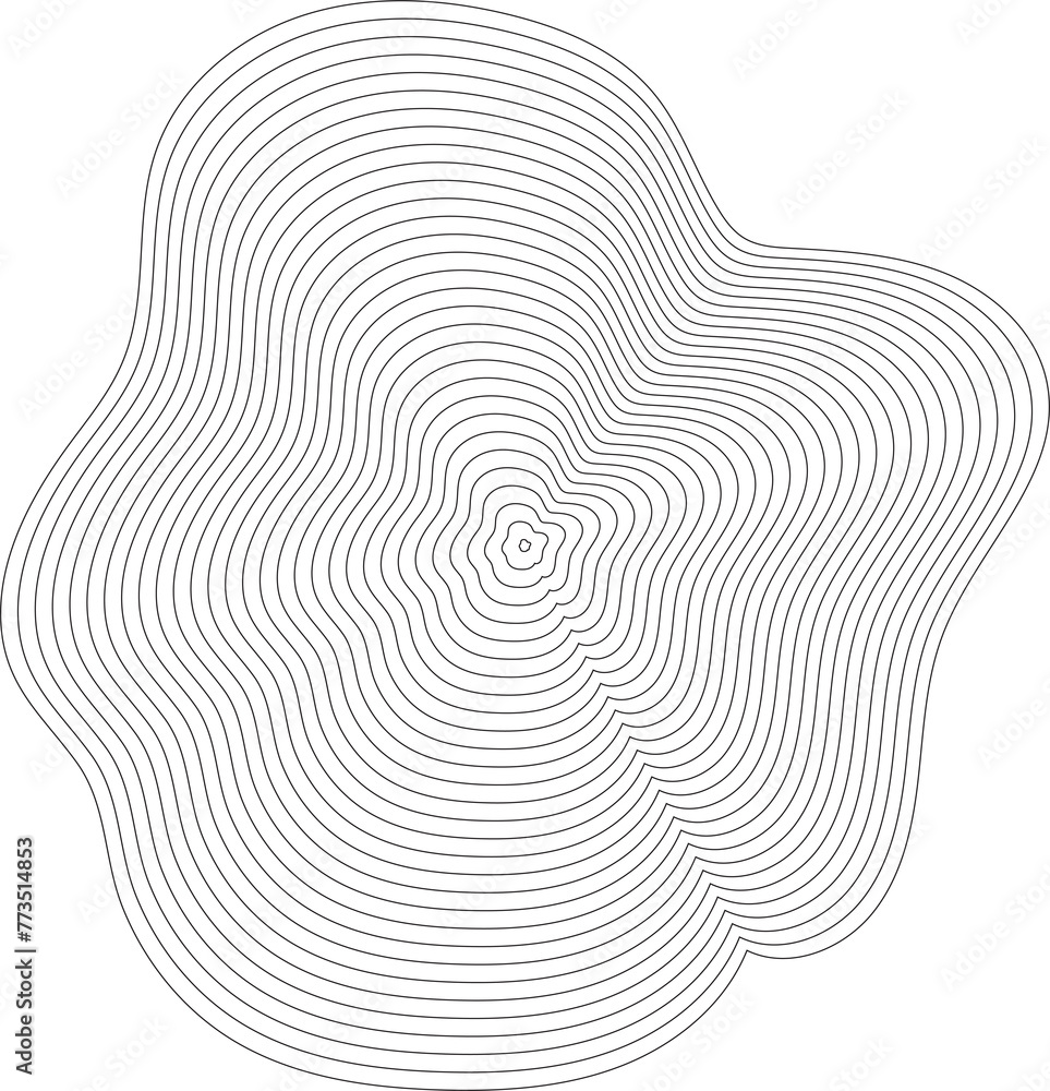 Liquid shape made of lines with blend effect. Modern elements Liquid shape made of lines with blend effect. Modern elements