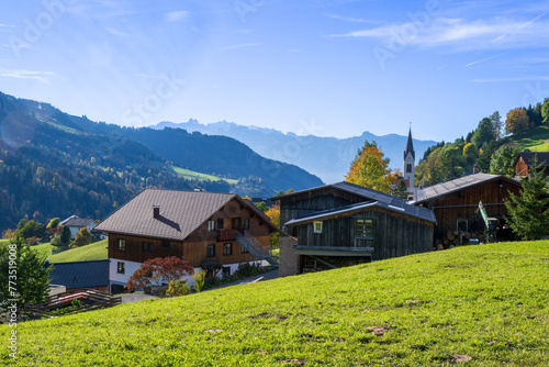 Village of Laterns in the Laternsertal, State of Vorarlberg, Austria