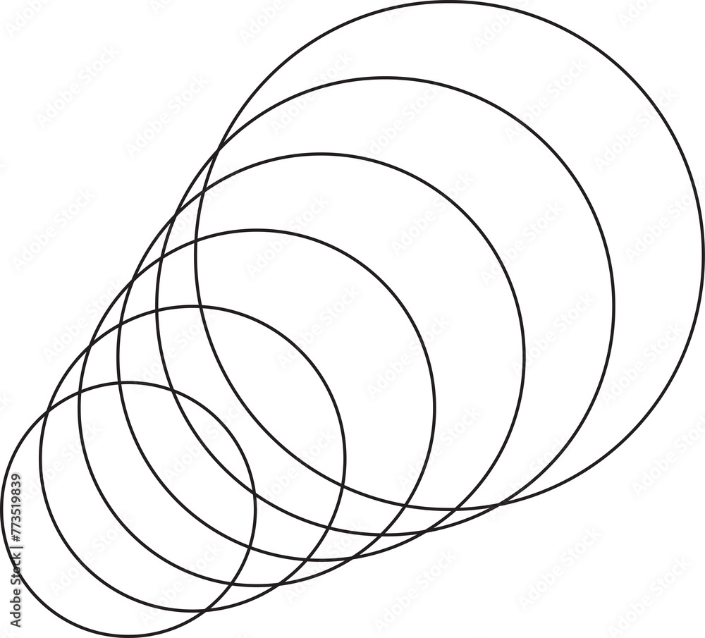 Circle blending line modern shapes, graphics of sound wave Circle blending line modern shapes, graphics of sound wave