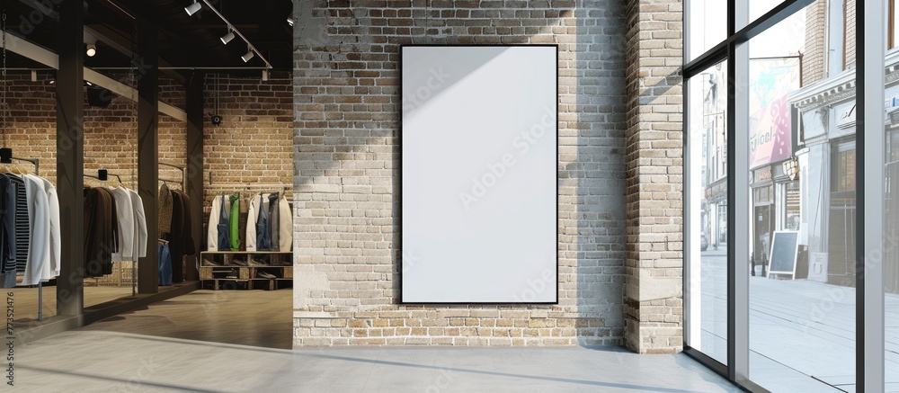 White 3D mockup of a brick wall White 3D mockup of a brick wall