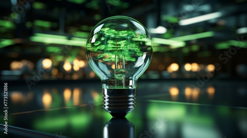 An energy efficiency concept showcasing a modern LED lighting, light bulbs photo