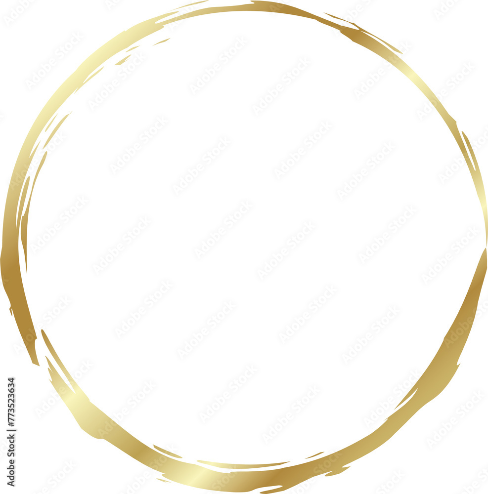 Golden brush circles. Elements for design Golden brush circles. Elements for design