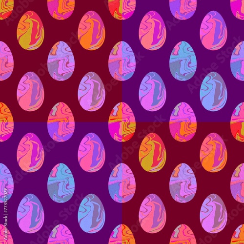 Easter seamless pattern with eggs for wallpaper and fabrics and textiles and packaging and gifts