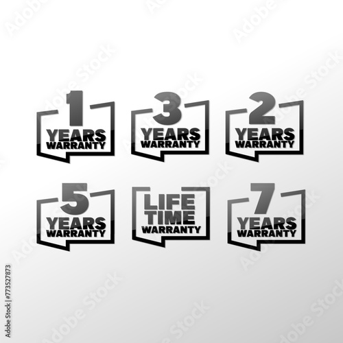 years warranty sign 
