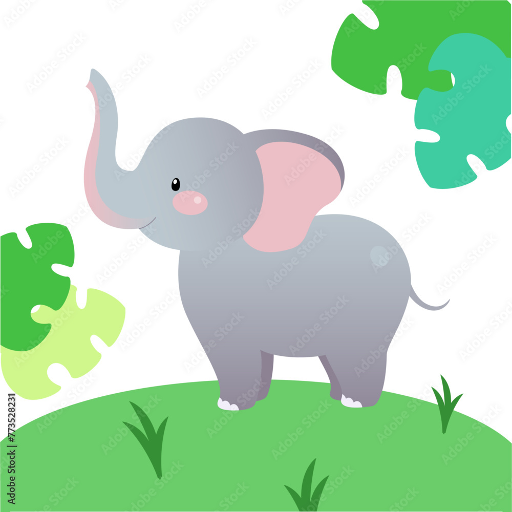 Naklejka premium baby elephant