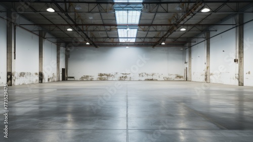 Empty industrial space interior.
