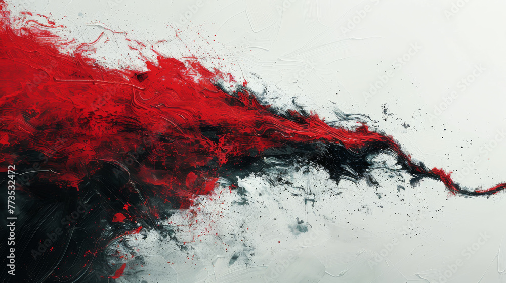 Black and red splatter in a line, grungy Black and red splatter in a line, grungy