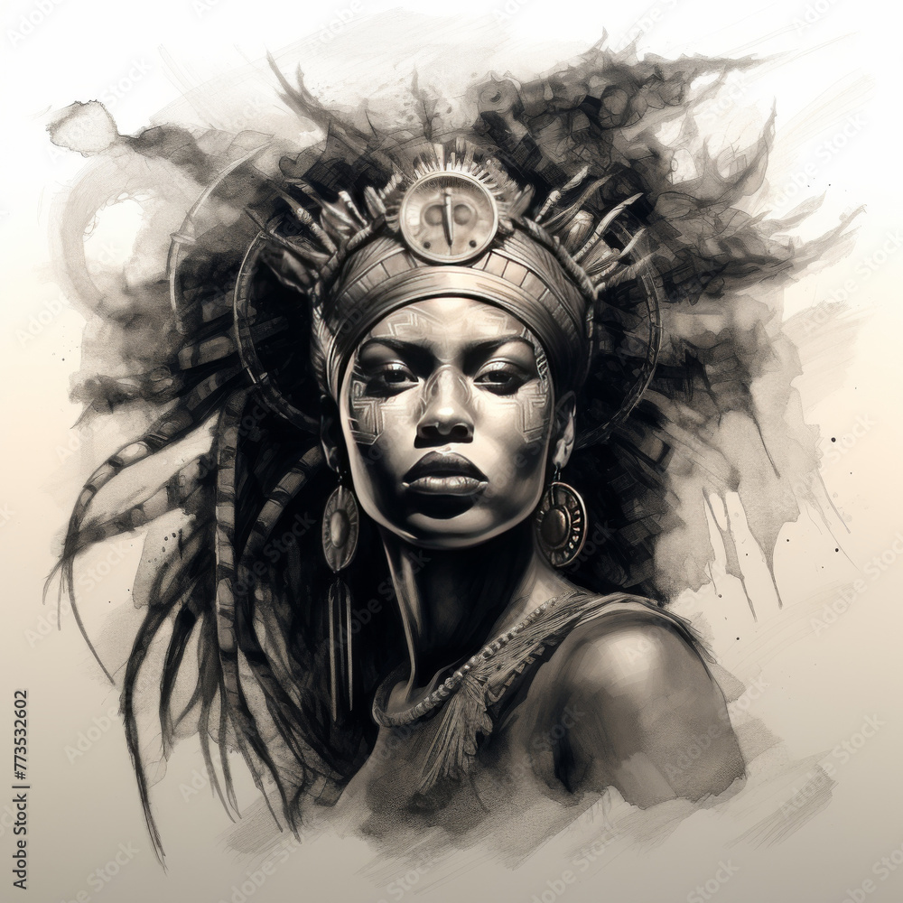 Fototapeta premium Beautiful Goddess of War