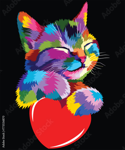 Vintage Retro Kitten Lover Cat Lover Cute Japanese