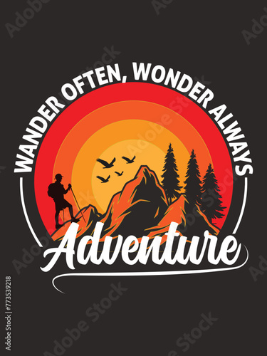 Hiking outdoor t-shirt design (ID: 773539218)