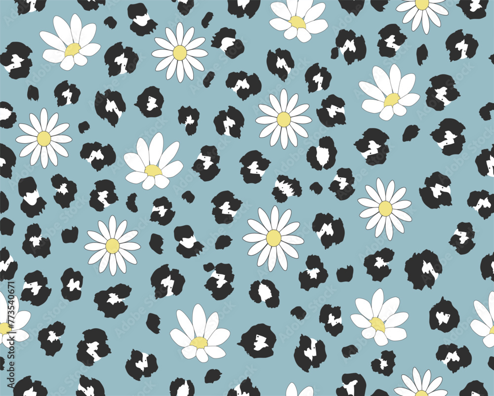 blue daisy butterfly leopard design blue daisy butterfly leopard design