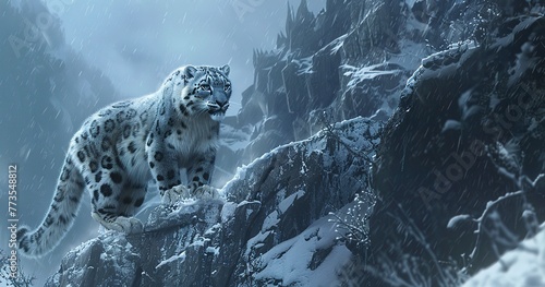Snow Leopard, though not polar, its cold mountain adaptation, silent and ghostly hunter. 
