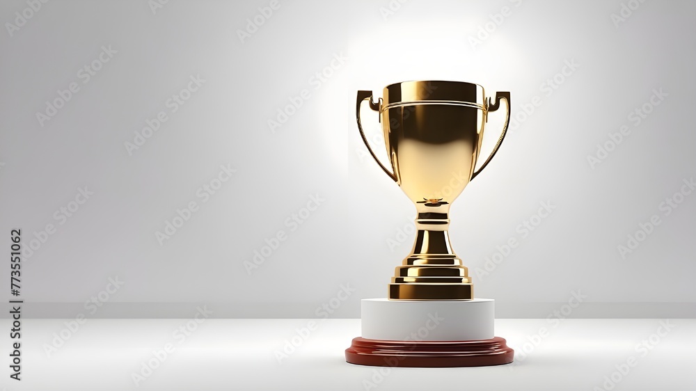 a white backdrop accompanied by an abstract 3D trophy. A trophy cup that symbolizes a winning prize for a competition triumph or a champion award for a sporting achievement. trophy cup that serves as a white backdrop accompanied by an abstract 3D trophy. A trophy cup that symbolizes a winning prize for a competition triumph or a champion award for a sporting achievement. trophy cup that serves as