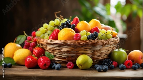 Fruit basket with assorted freshness