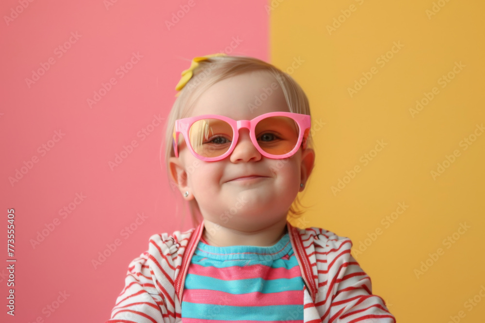 toddler influencer on bright background on summer time toddler influencer on bright background on summer time