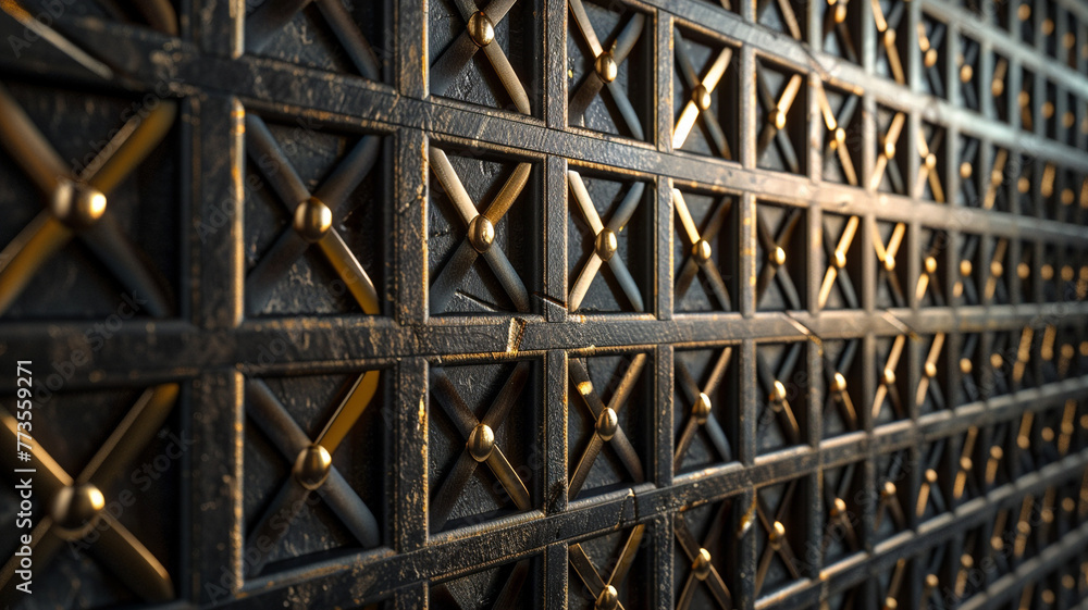 Mesmerizing lattice patterns and metallic highlights decorate a sophisticated 3D wall design, presented in captivating