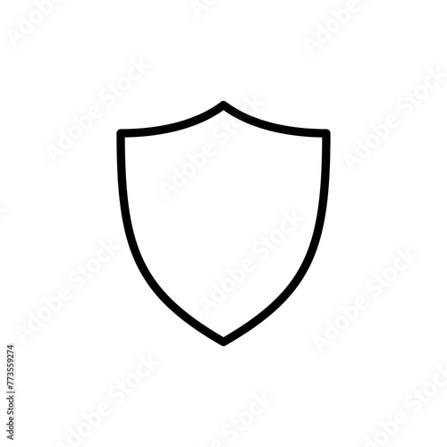 Shield vector vector icon isolated on white background. Protection icon vector. Security vector icon