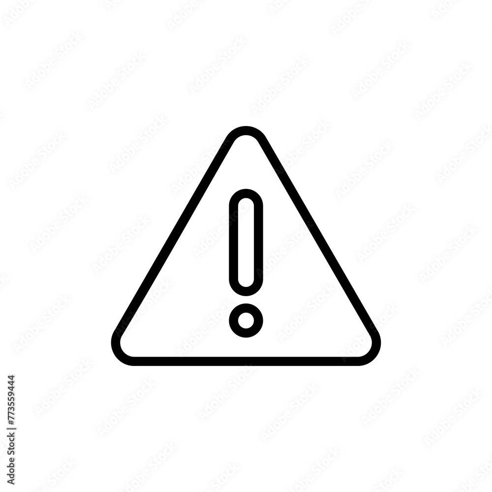 Exclamation danger sign vector isolated on white background. attention sign icon. Hazard warning attention sign. icon alert. Risk Exclamation danger sign vector isolated on white background. attention sign icon. Hazard warning attention sign. icon alert. Risk