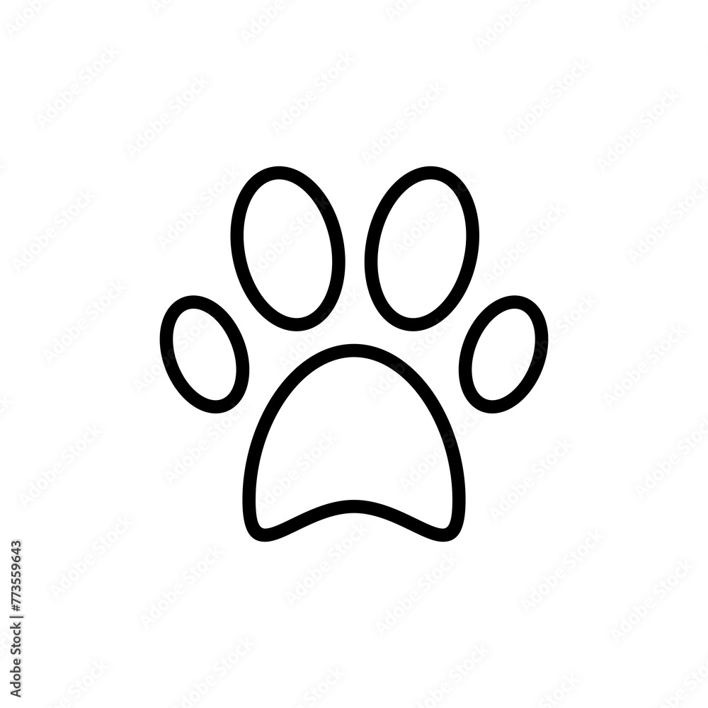 Paw icon vector isolated on white background. Paw Print icon Paw icon vector isolated on white background. Paw Print icon