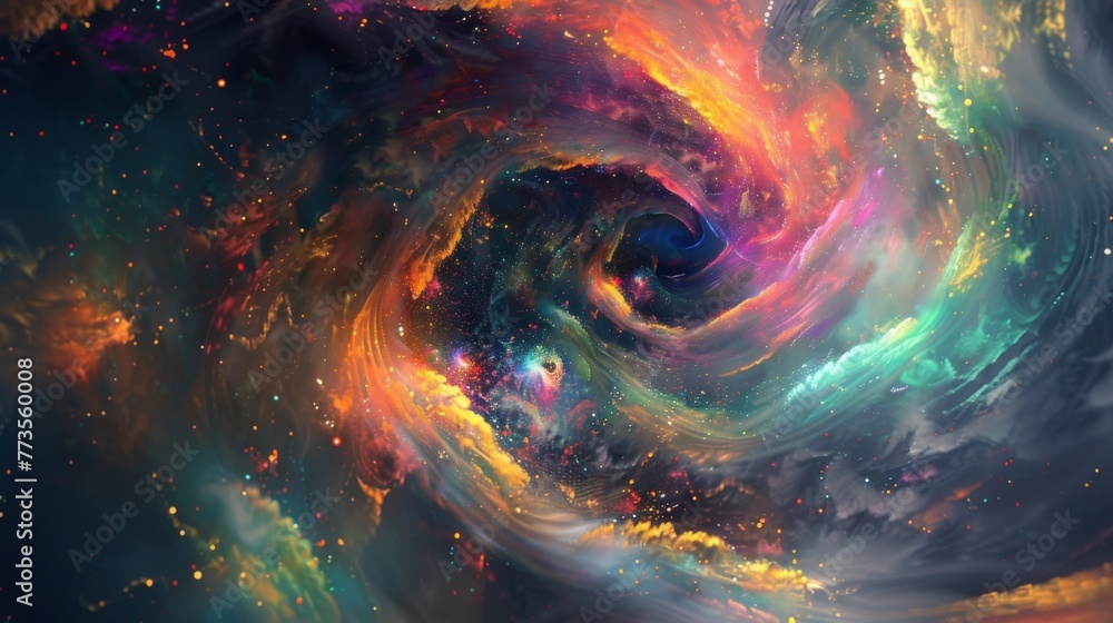 The beauty of chaos as colorful shockwaves collide and dissipate. The beauty of chaos as colorful shockwaves collide and dissipate.