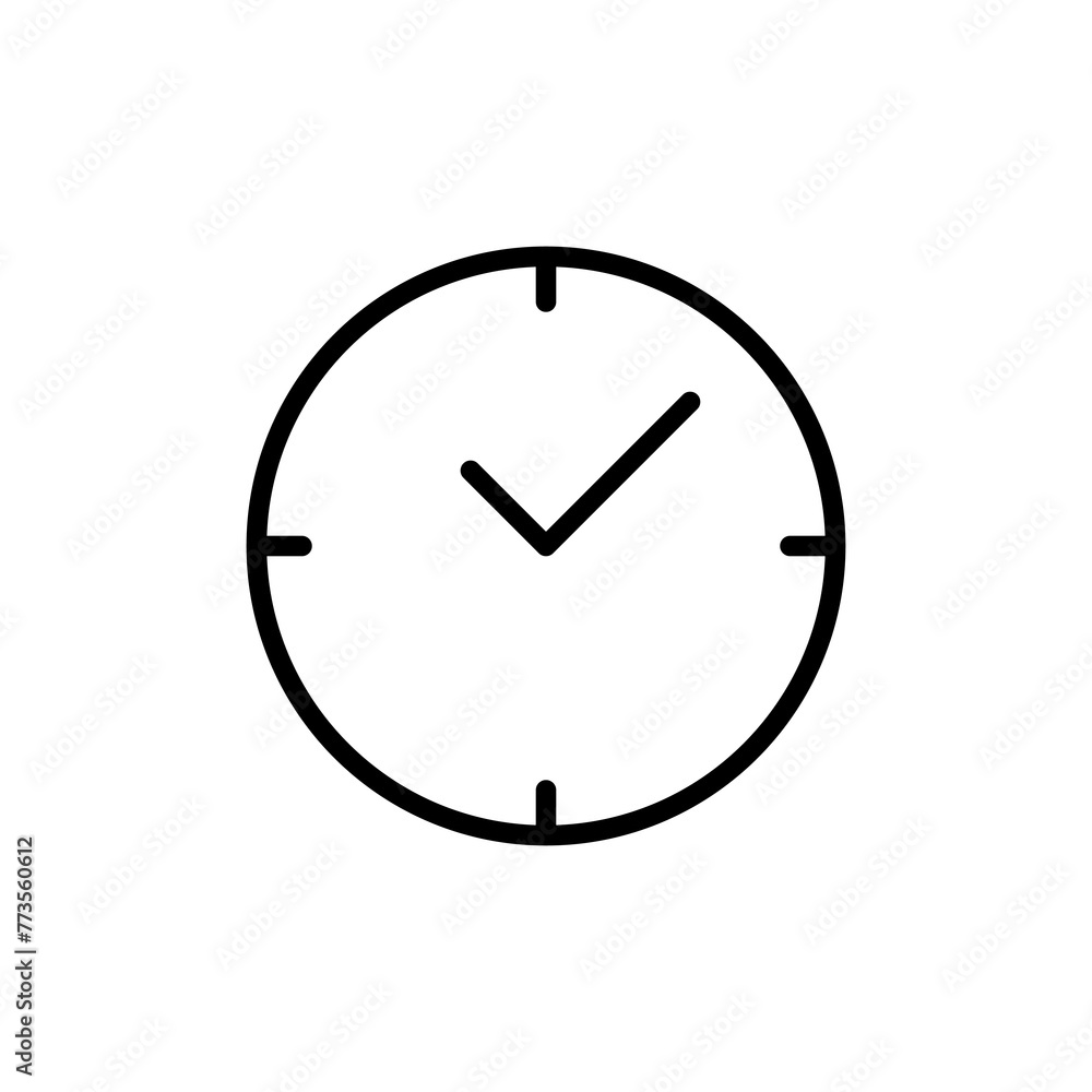 Clock icon vector isolated on white background. Time icon vector. Clock vector icon Clock icon vector isolated on white background. Time icon vector. Clock vector icon