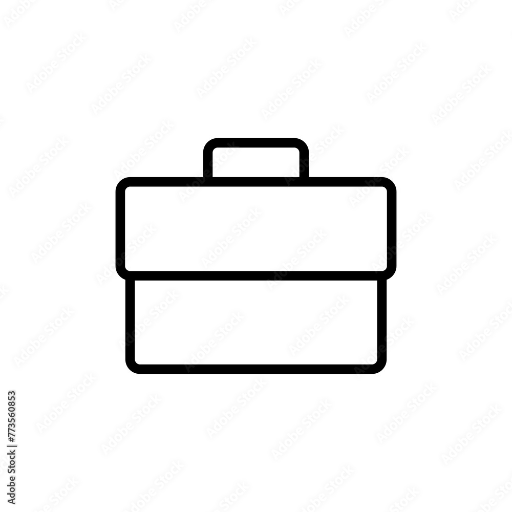 Briefcase icon vector isolated on white background. Briefcase vector icon Briefcase icon vector isolated on white background. Briefcase vector icon