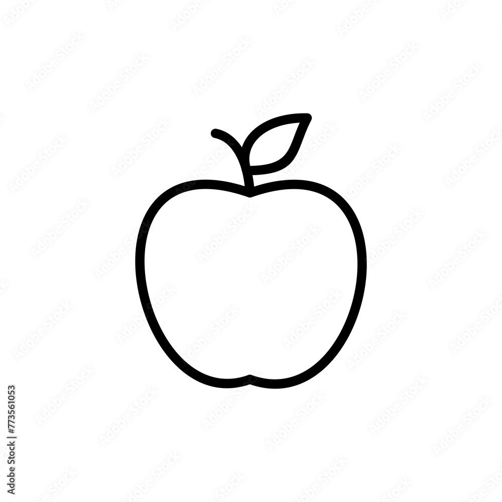 Apple icon vector isolated on white background. Apple vector icon.