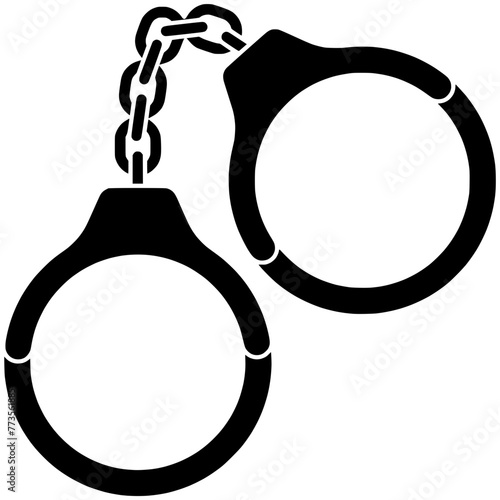 criminal illustration police silhouette handcuffs logo law icon crime outline arrest prison punishment prisoner security man justice thief hand shape lock jail handcuff for vector graphic background