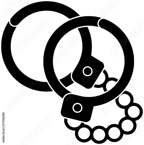criminal illustration police silhouette handcuffs logo law icon crime outline arrest prison punishment prisoner security man justice thief hand shape lock jail handcuff for vector graphic background