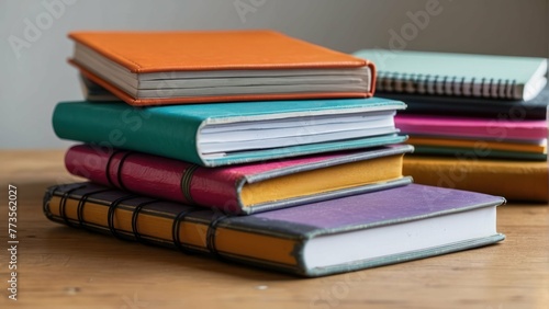 Stack of colorful hardcover books