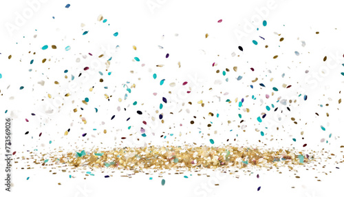 Obraz na płótnie Festivities Isolated Transparent Year's Isolation Rain New PNG. Background confetti oyful celebratory festive cheerful jubilant uplifting joyous exuberant gleeful lively spirited colo w salonie