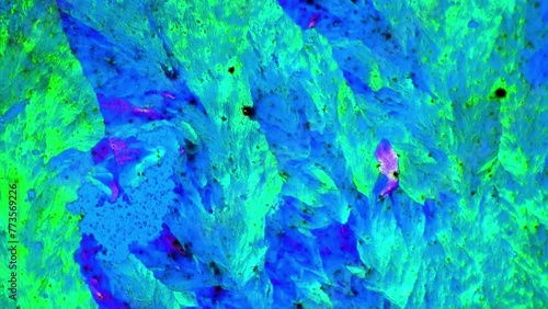 Acetaminophen Time Lapse under the microscope, using polarized light. 4K