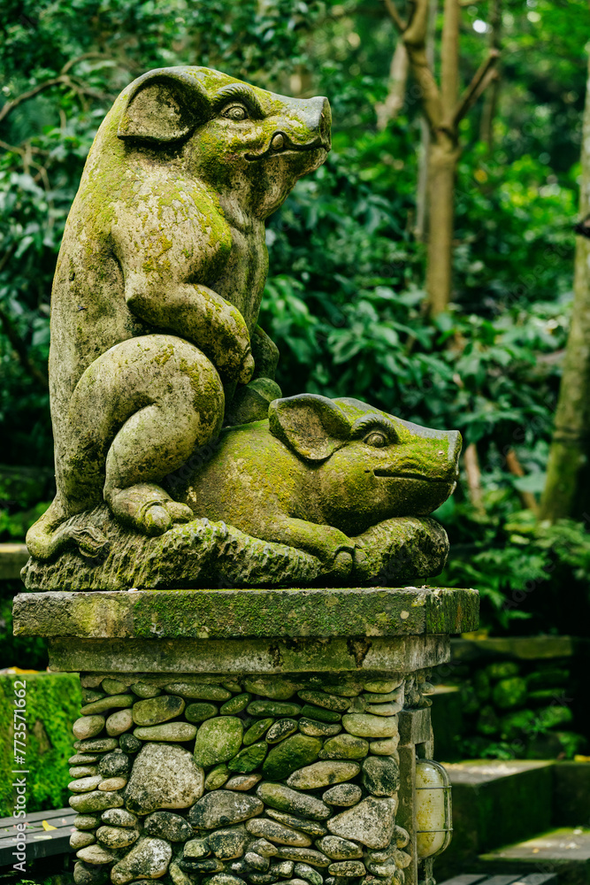 Statue in the Monkey Forest, Ubud, Bali, Indonesia. Statue in the Monkey Forest, Ubud, Bali, Indonesia.