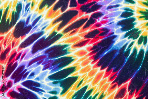 Tie dye shibori pattern, colorful watercolor abstract background © Mustapha